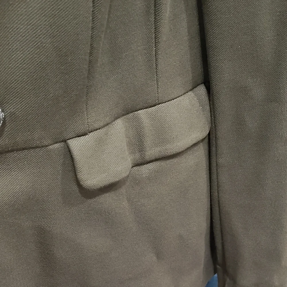 Lane Bryant Olive Blazer with Button Detail - Picture 7 of 11